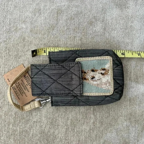 Vintage Needlepoint Horse Clip On Pouch Handcrafted New with Tags Equestrian - Picture 6 of 6